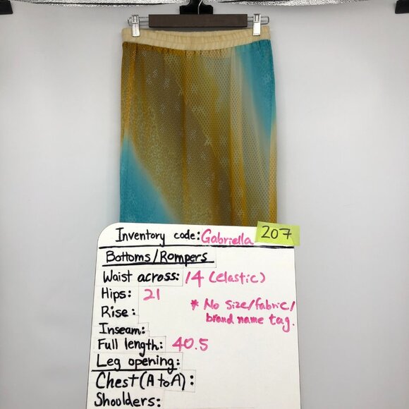 Yellow & Blue Ombre Mermaidcore Maxi Skirt size ~L - Picture 11 of 12